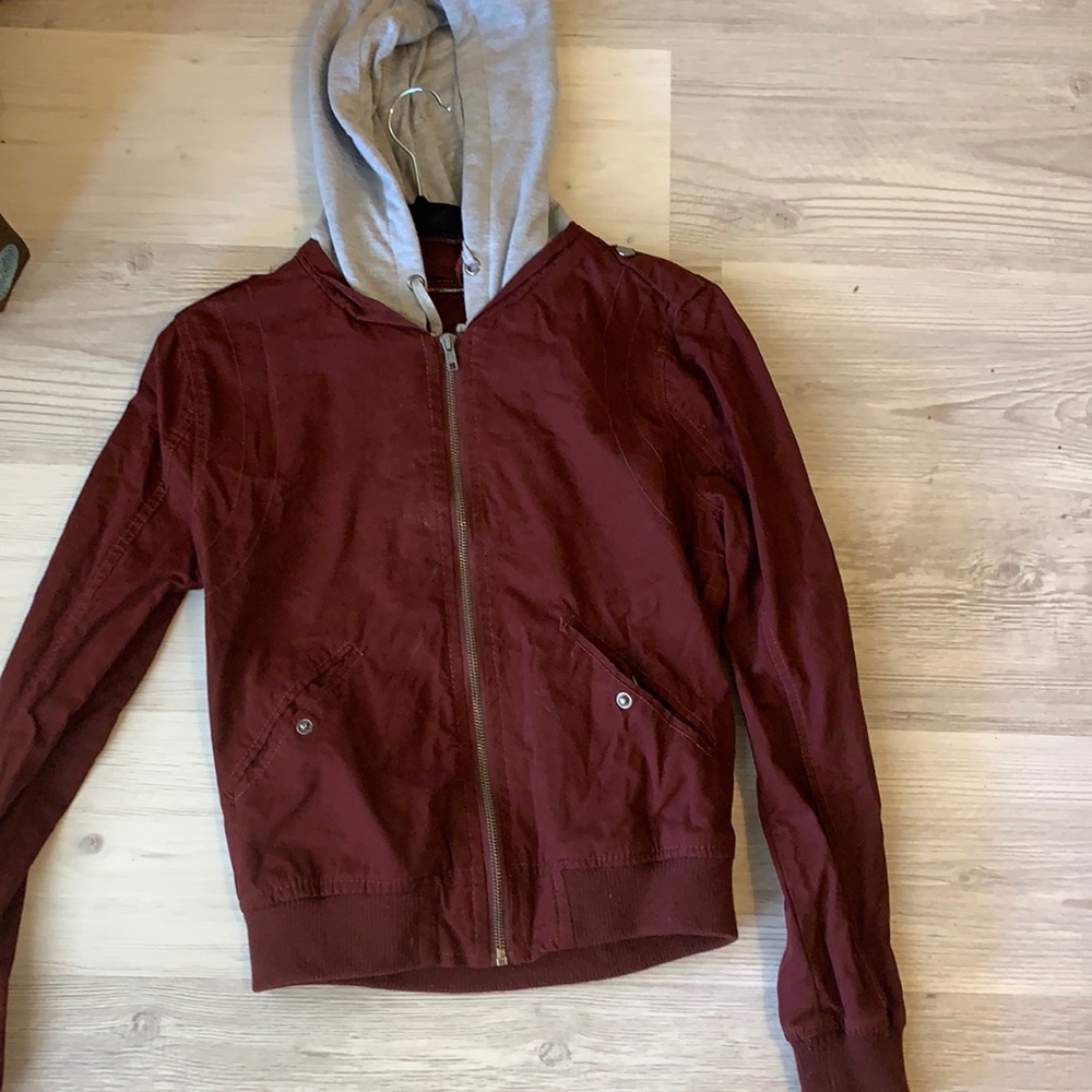 A  Burgundy jacket never wore